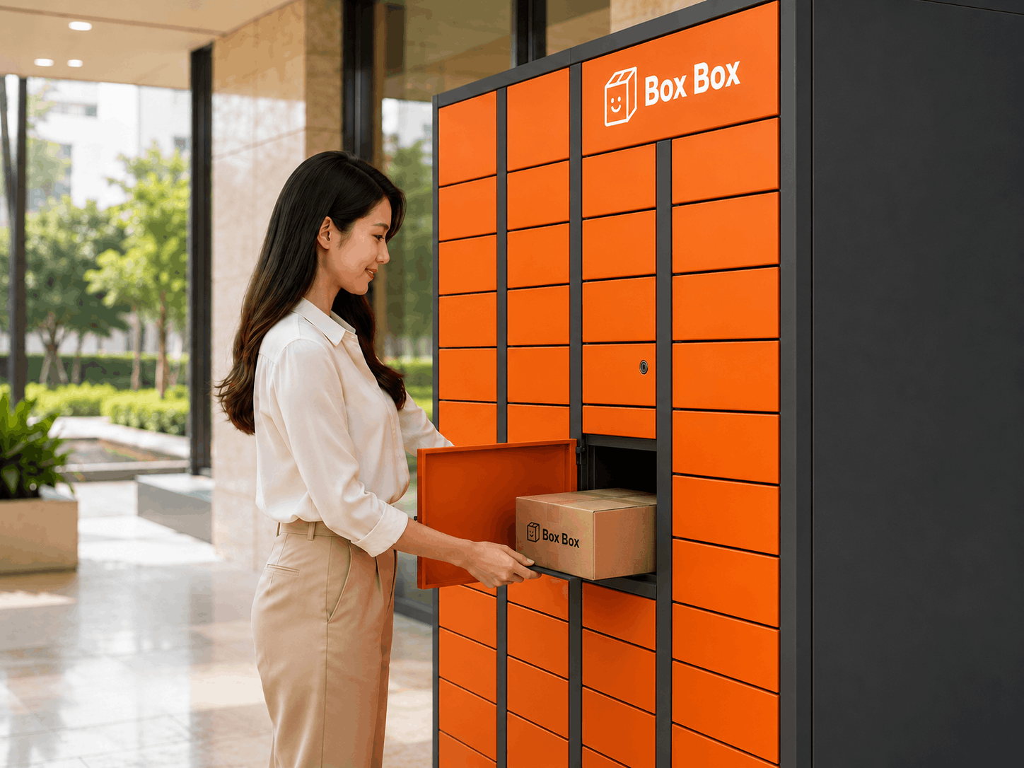Boxbox user interacting with locker
